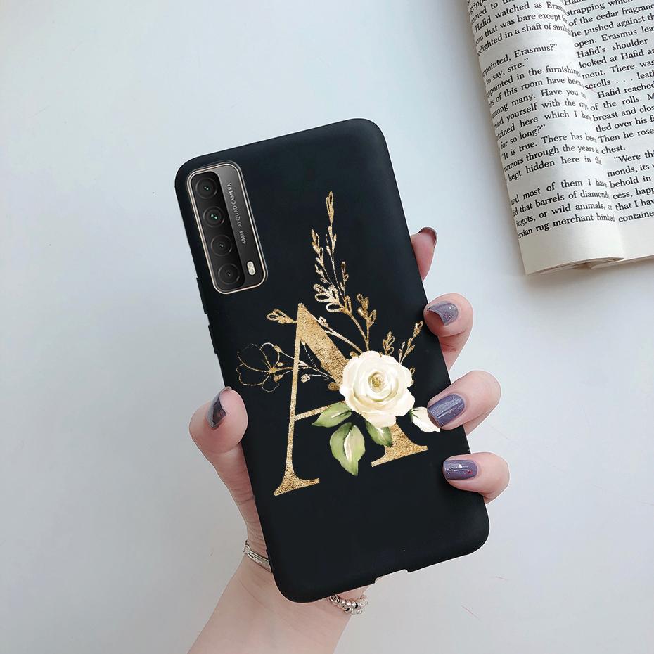 Fashion Flower Letters Shockproof Case For Huawei P Smart 2021 TPU Soft Cover For Huawei Y7A 2020 Y 7A Y7 A Phone Cases 6.67"