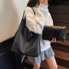 Pu Handheld Water Bucket Bag For Women With Woven Design And Large Capacity For Daily Use