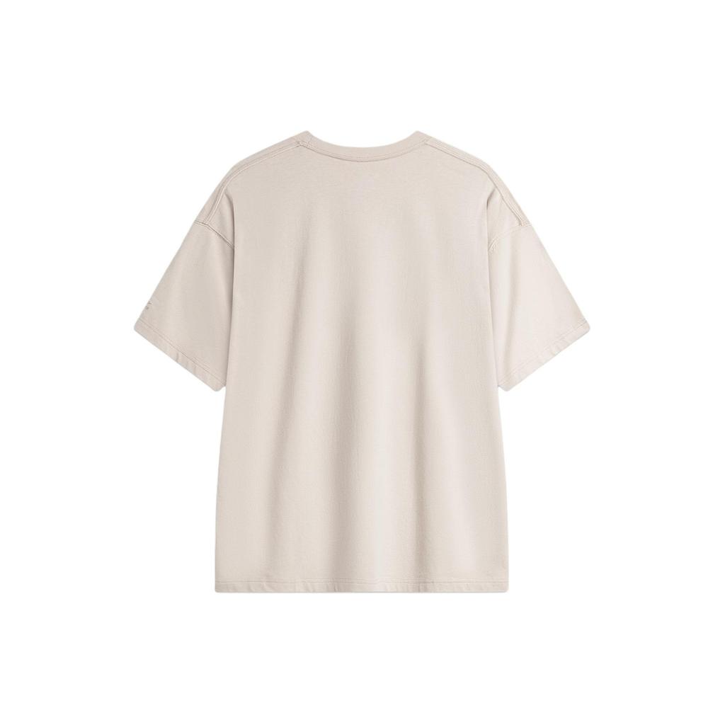 Li Ning X Disney Collaboration Stitch Series Printed Round Neck Pullover Casual Sports Short Sleeve T-Shirt Men T-Shirt Mica-Gray ATSU157-5