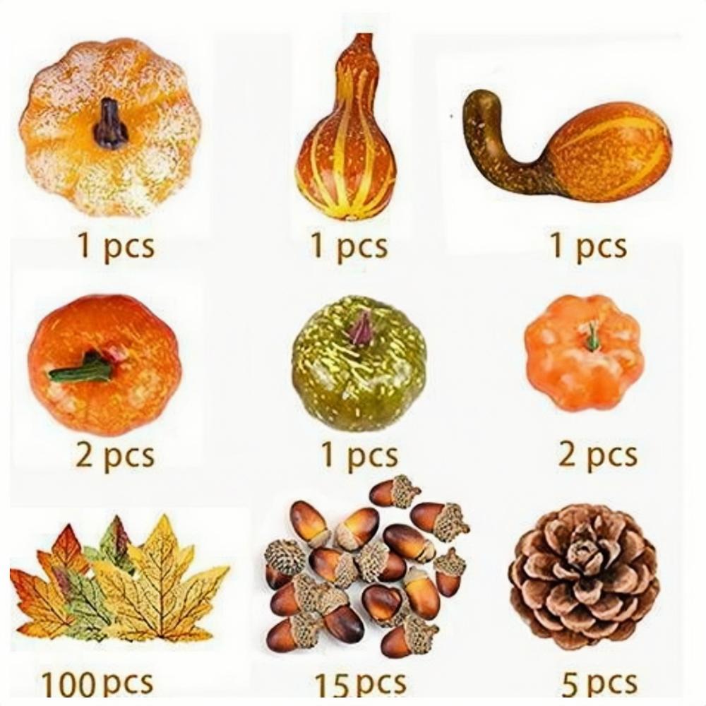 50pcs Faux Berries Artificial Mini Pumpkin Mini Size DIY Craft Supplies Home Decor