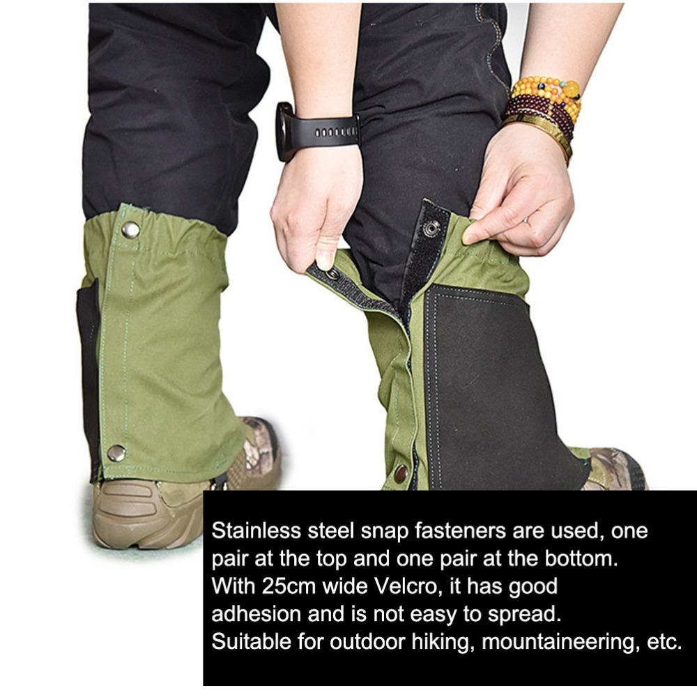 Water Resistant Gaiter Covers Dust Proof Hiking Gaiters Light Weight Desert Gaiters  Travel