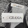 GRAXIA Cabaret Mini Long and Gray and Size M Women's Two-Piece Dress, Dress, Set, Sleeves, Pleated, Ribbon, Lace, Black,
