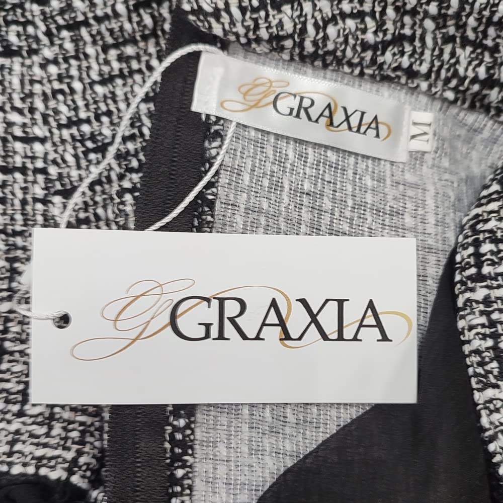 GRAXIA Cabaret Mini Long and Gray and Size M Women's Two-Piece Dress, Dress, Set, Sleeves, Pleated, Ribbon, Lace, Black,