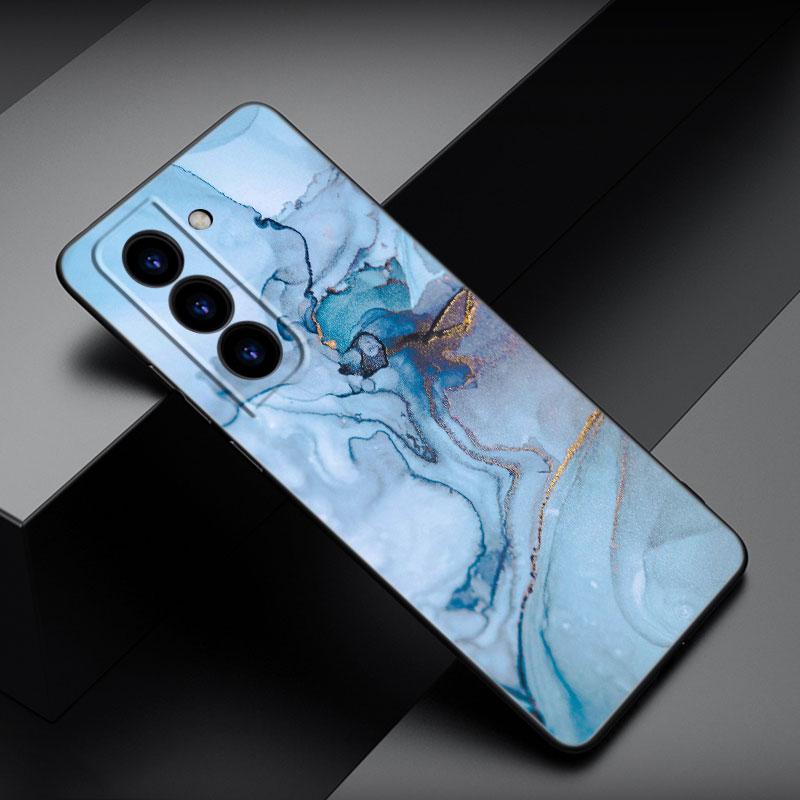 Husă de telefon din marmură vintage pentru Samsung Galaxy S22 Pro S21 S20 FE Ultra S10 Lite S10 S10E S9 S8 Plus Husă moale TPU neagră