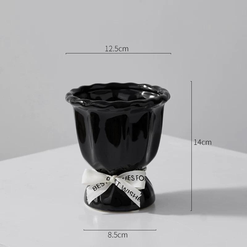 

Ваза Керамическая ваза Европейская классическая ваза Домашняя гостиница Цветочная композиция Модный орнамент Ваза S-B