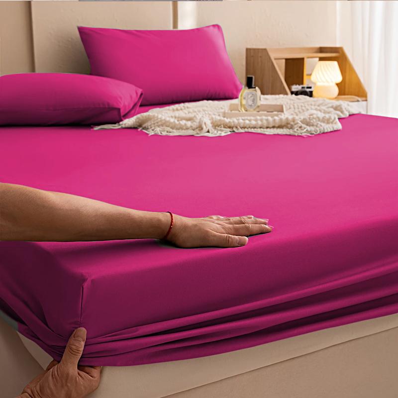 3pc Waterproof Bed Sheet and Pillowcase Set3Pieces(1Fitted Sheet+2Pillowcase),Non-Slip Deep Pocket Bed Sheet,Waterproof Mattress Cover