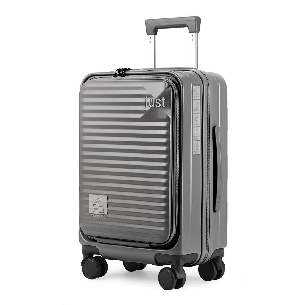 20-inch Front-Opening Trolley Suitcase with Universal Wheels and Password Lock