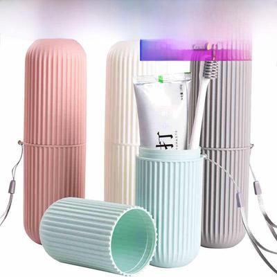 "Portable Multifunctional Toothbrush and Toothpaste Storage Cup with Lid"