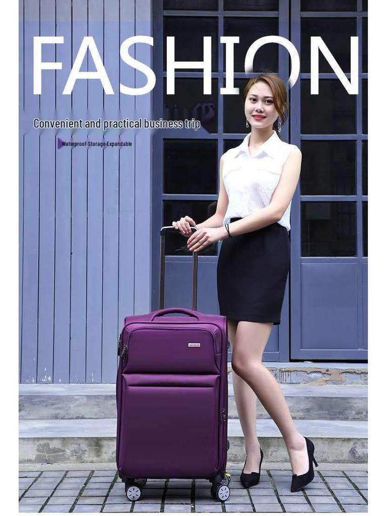 Large Oxford Trolley Suitcase: 20, 28 & 32 Inch with Universal Wheels & Password Lock for Men & Women