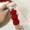 3pcs Cute Doll Bouquet Creative Diy Material Bag Plush Tomatoes on Sticks  Valentine's Day