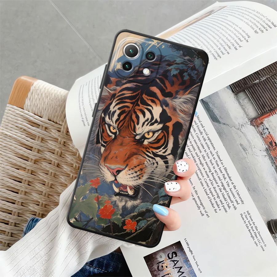 Case for Xiaomi Mi 13 Lite 12T Pro 15 Pro 12 11T 14 12X 11 10T Funda Phone Cover Cool Animal Tiger Lion