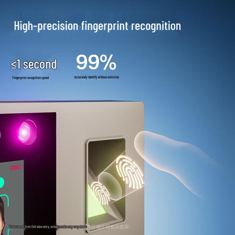 Deli Multi-Biometric Smart Attendance Machine CN Plug (adapter Included)