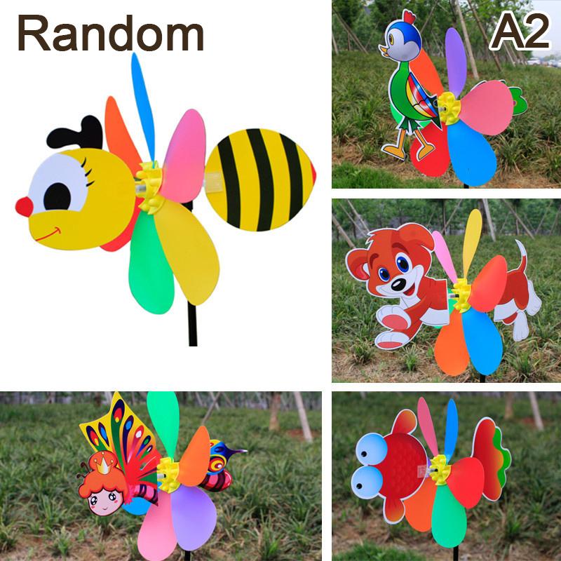 Selg 3D Large Animal Bee Windmill Wind Spinner Whirligig Yard Garden Decor