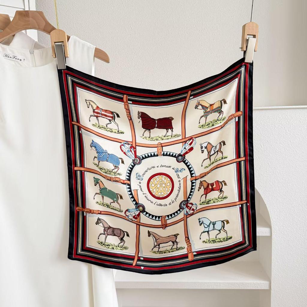 100% Mulberry Silk Small Square Scarf - European Style, High-End Feel, Perfect for Mother's Birthday or Business Gift