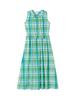 Ships Any Madras Check Sleeveless Dress, Machine Washable, 724510143, Light Green, One Size