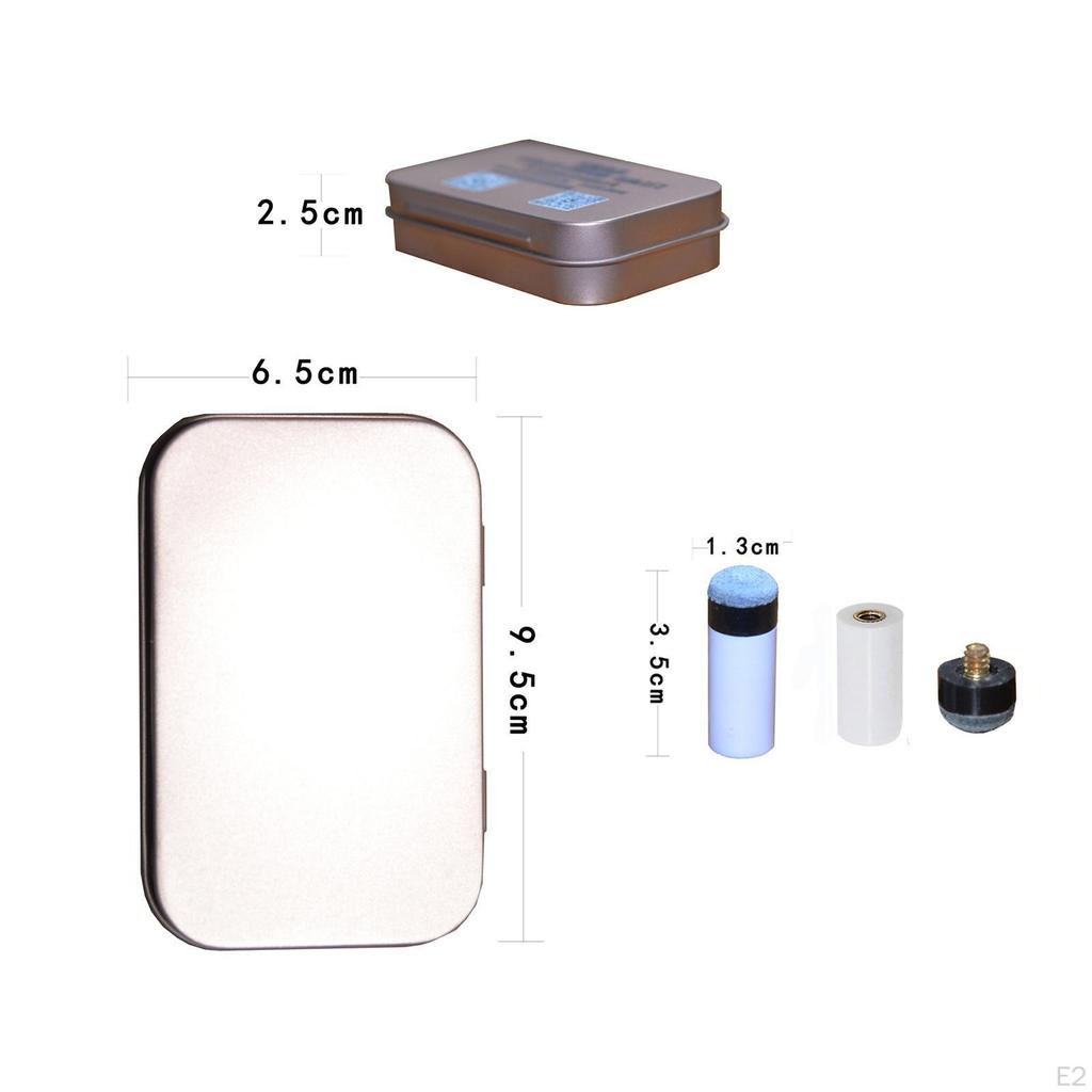 Pool Cue Tips Storage Box with 3 Durability, Professional, Premium Compact Screw Cues