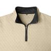 Men's Quilted Pullover Sweatshirt Half Zip Stand Collar Long Sleeve Casual Lightweight Top