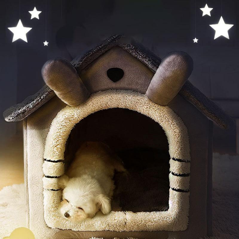 Cat Bed Sleep House Warm Cave Dog Kennel Indoor Enclosed Tent Huts Sofa For Pet Cats Kittens Puppy