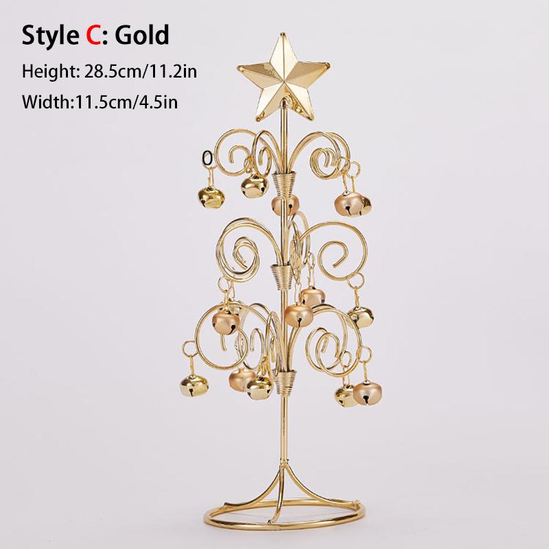 Železná krajka Vánoční stromek Mini se zvonkem Hvězda Stolní ozdoba Ozdoba Nový rok Štědrý večer Dárek Oslava Párty Vánoce 2026