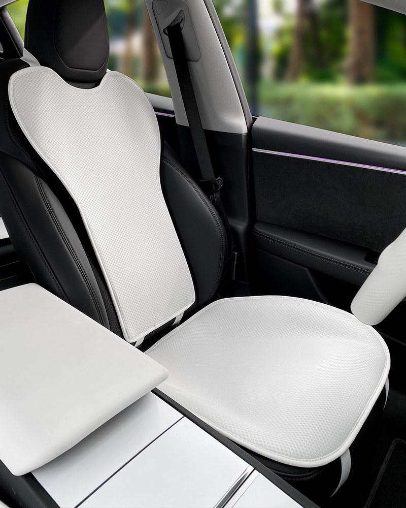 Tesla Model Y Refresh Seat Cushion Cover: Breathable, All-Season, Special Interior Modification.