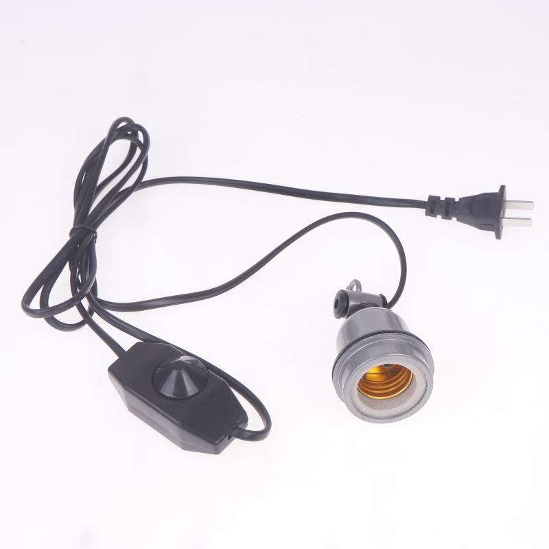 1 Piece E27 Light Socket Screw Plug Adapter Converter Animal Heating Lamp Holder With 1.8M Switch Wire For Industrial Heating