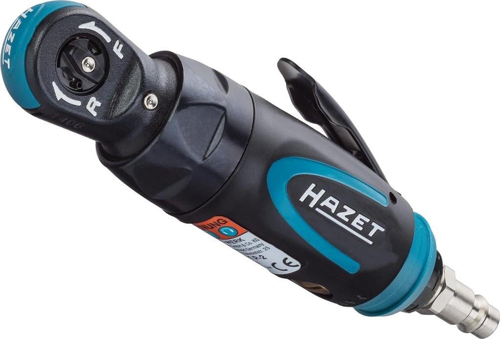 Hazet 9021P-2 Mini Air Ratchet, 1/4 inch, 250 rpm, Compact Design for Precision Work