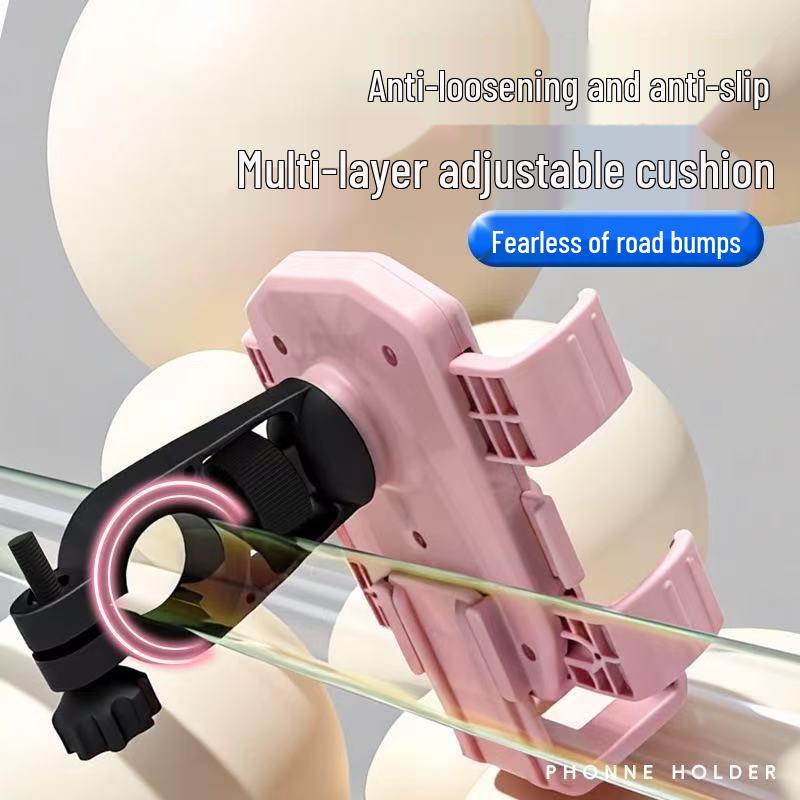 Shock-Absorbing Phone Mount for Electric Vehicle & Bicycle - Outdoor Riding Navigation Holder