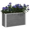 Raised Garden Bed Gray 75 X 30 X 22 Cm WPC and Aluminum