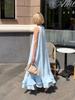 European and American foreign trade women's clothing 2026 summer new vacation sleeveless loose casual solid color ruffle edge dress