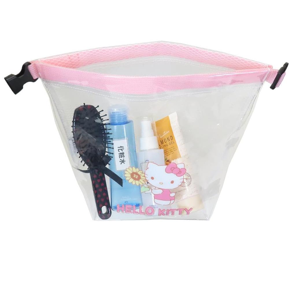 Marushin Kuru Kuru Bag Sanrio Hello Kitty Sunflower and Kitty Sanrio Kitty Girl Cute Kitty Cat Bag Pool Hot Spring Leisure Waterproof Pouch Small Item