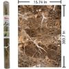 JSEVEM 16"×394" Thick Brown White Marble Wallpaper Peel and Stick Waterproof Brown Marble Contact Paper Vinyl DIY Faux Granite Furniture Tile