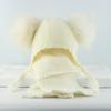 Kids Wool-Blend Knit Beanie With Double Pom Poms Ear Flaps Toddlers Ages 6M-12Y