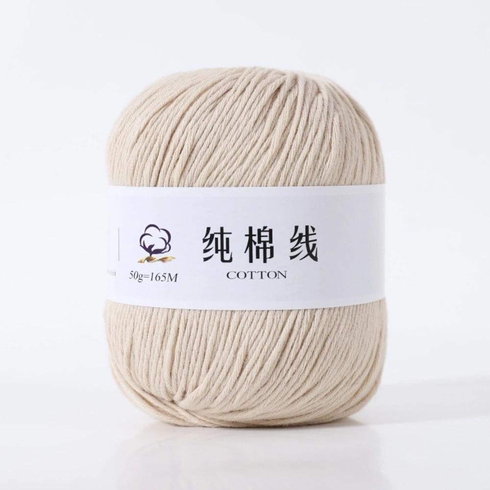 50g Nuovo Filato di Puro Cotone di Spessore Medio per Maglia Fai da Te Filato di Cotone Pettinato Amico della Pelle Filato Morbido per Maglia a Mano Estate Primavera