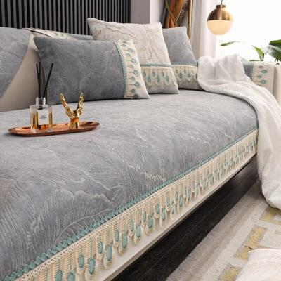 Hollow Out Lace Sofa Cover Pillow Thickened Chenille Leaf Grain Sofa Mat Sofa Covers Pokrowce antypoślizgowe do salonu Decor