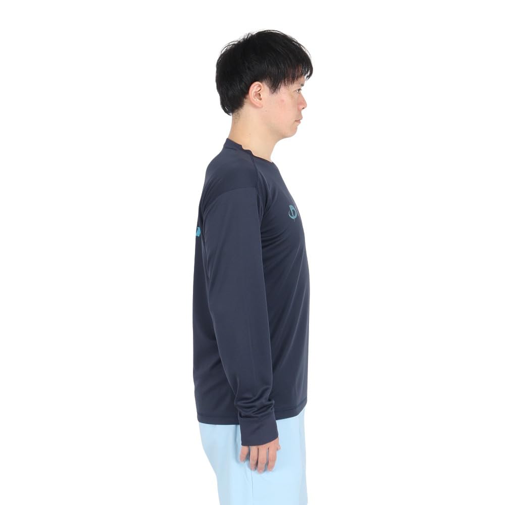 PHITEN Long Sleeve T-Shirt, Lame Gradation, Navy Blue, 3124JG63000 (Navy/L/Men's, Women's)