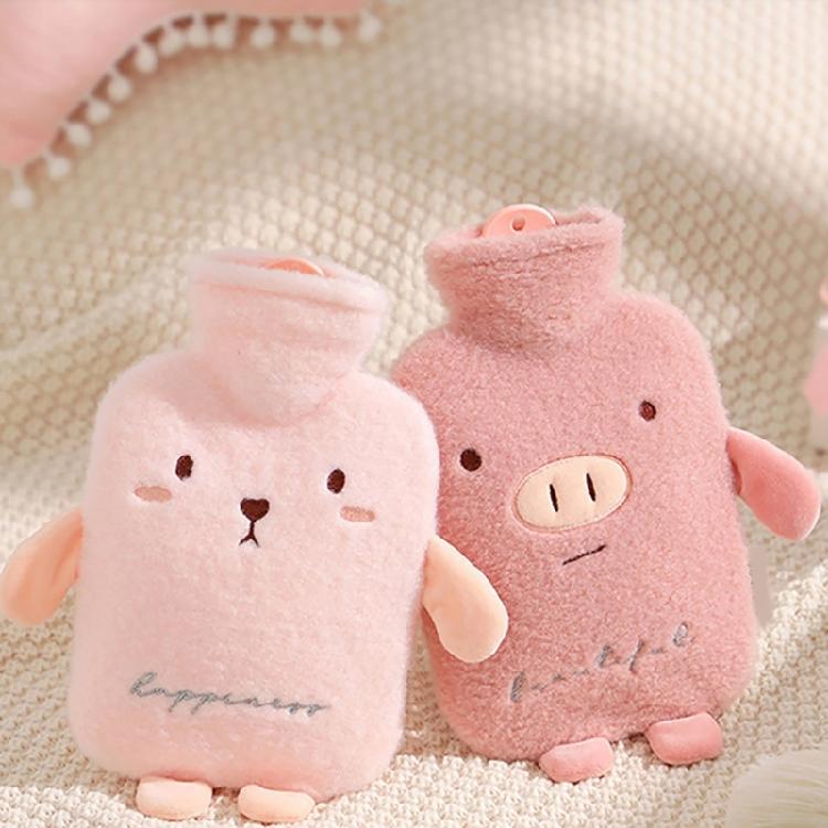 1000ML Handwärmer Wärmepack Heißwasserflaschen Niedliches Tier Wiederverwendbare Heißwasserflasche Handwärmer zur Schmerzlinderung Frauen