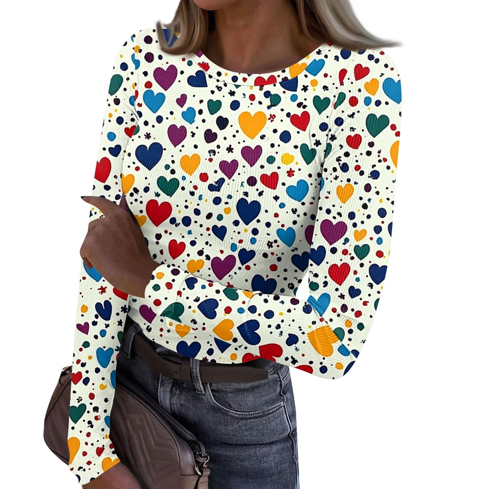 

Женская и зимняя футболка с тонким низом, модная повседневная футболка с градиентным принтом и круглым вырезом, пуловер с длинным рукавом XL жёлтый