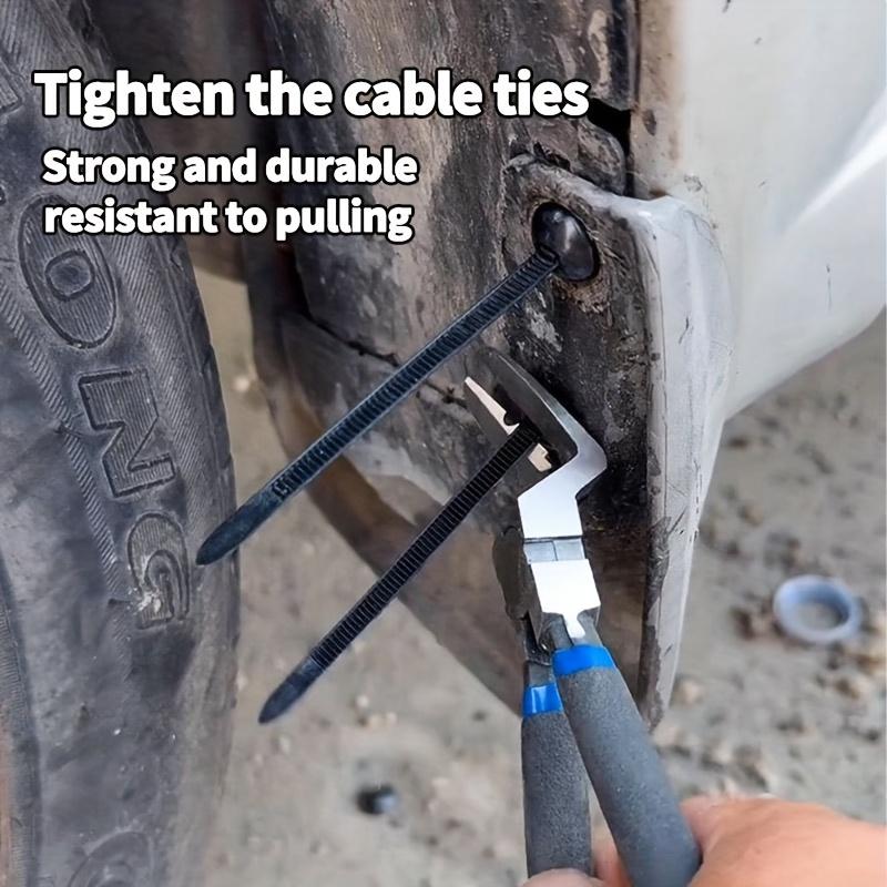 100pcs Self-Locking Nylon Cable Ties with Plastic Zipper Pulls - High-Strength UV-Resistant Fasteners for Car Repair, Home, Office & Outdoor Use