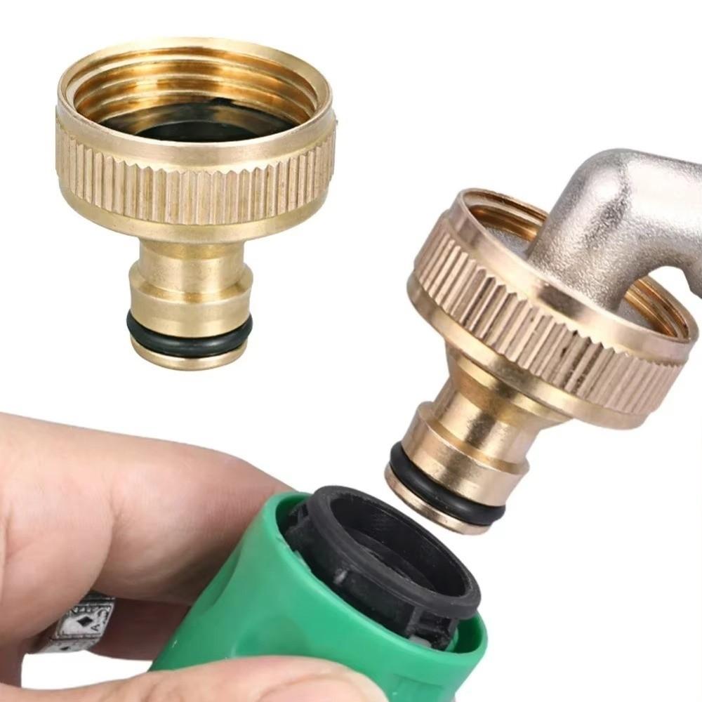 Brass Thread Connector Quick Connect Leak-Proof Faucet Hose Adapter 3/4" To 1/2" Durable Tap Water Adapter