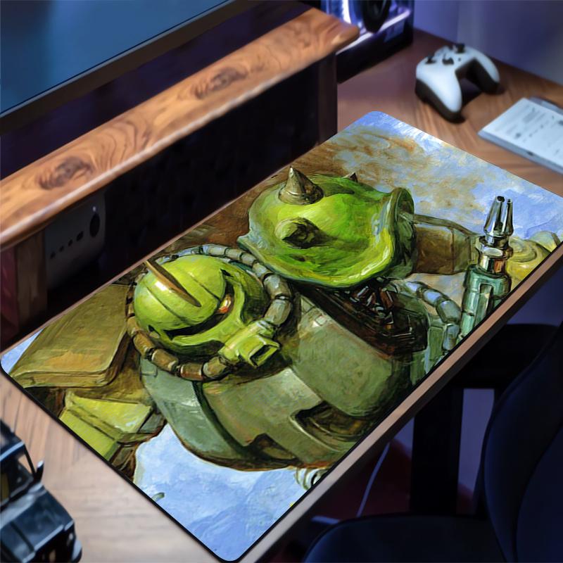 Mouse Pad Mechanical Warrior Gundam Zaku II PC Accessories Keyboard Pad Gaming Mats Rubber Mousepad Laptop Desk Mat HD Mouse Mat