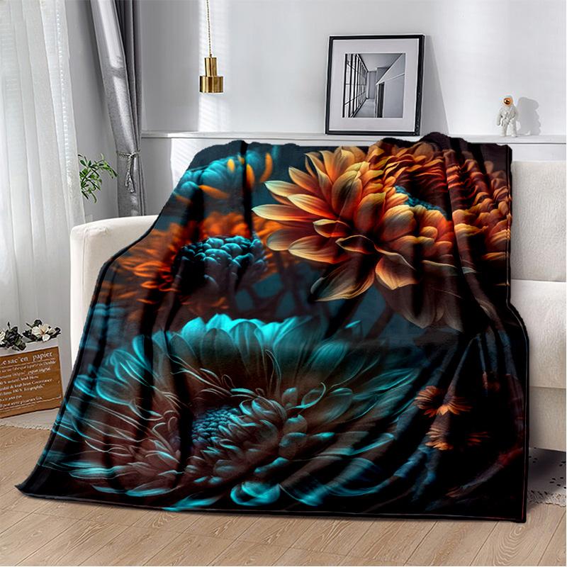 HD Pretty Flower Daisy Rose Chrysanthemum Blanket,Soft Throw Blanket for Home Bedroom Bed Sofa Picnic Travel Cover Blanket Kids