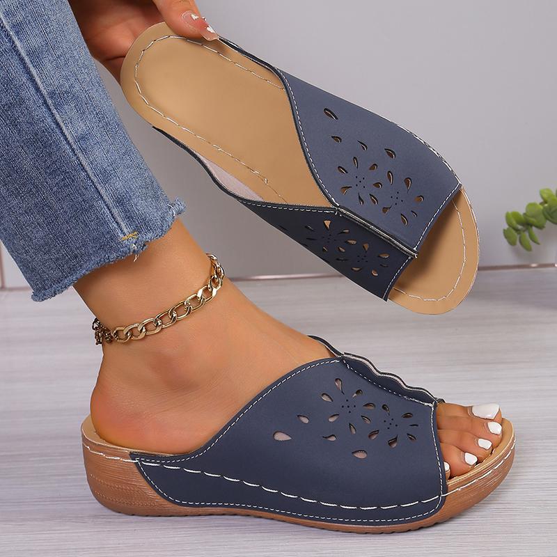 Lucyever Utskurna Platåtofflor Kvinnor Plusstorlek Mjuk Sula Casual Sandaler Kvinna Lätta Halkfria Strandflipflops 43