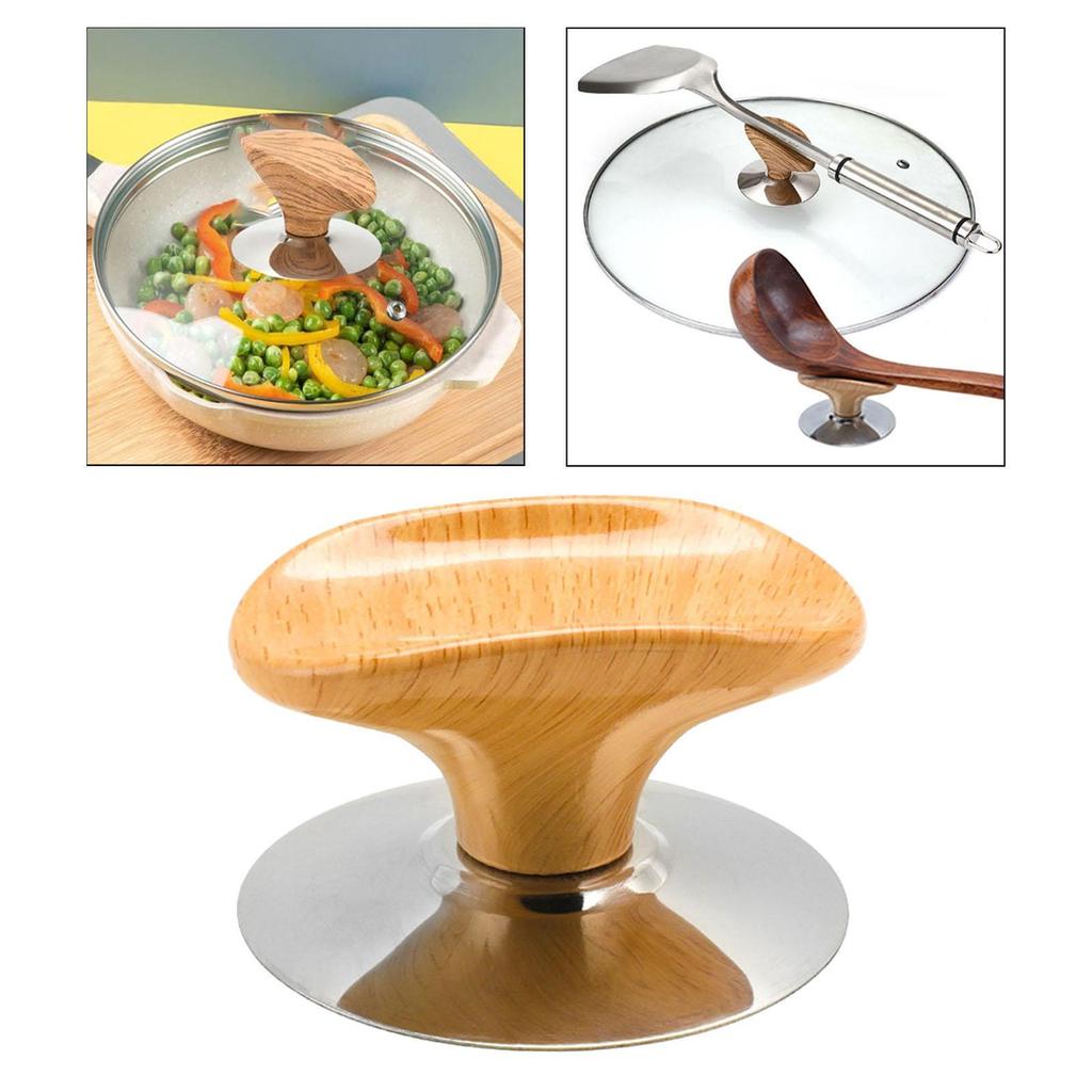 Bakelite Pot Lid Knob Convenient Ergonomic Handle for Kitchen Pans Set Flat Pan Cover