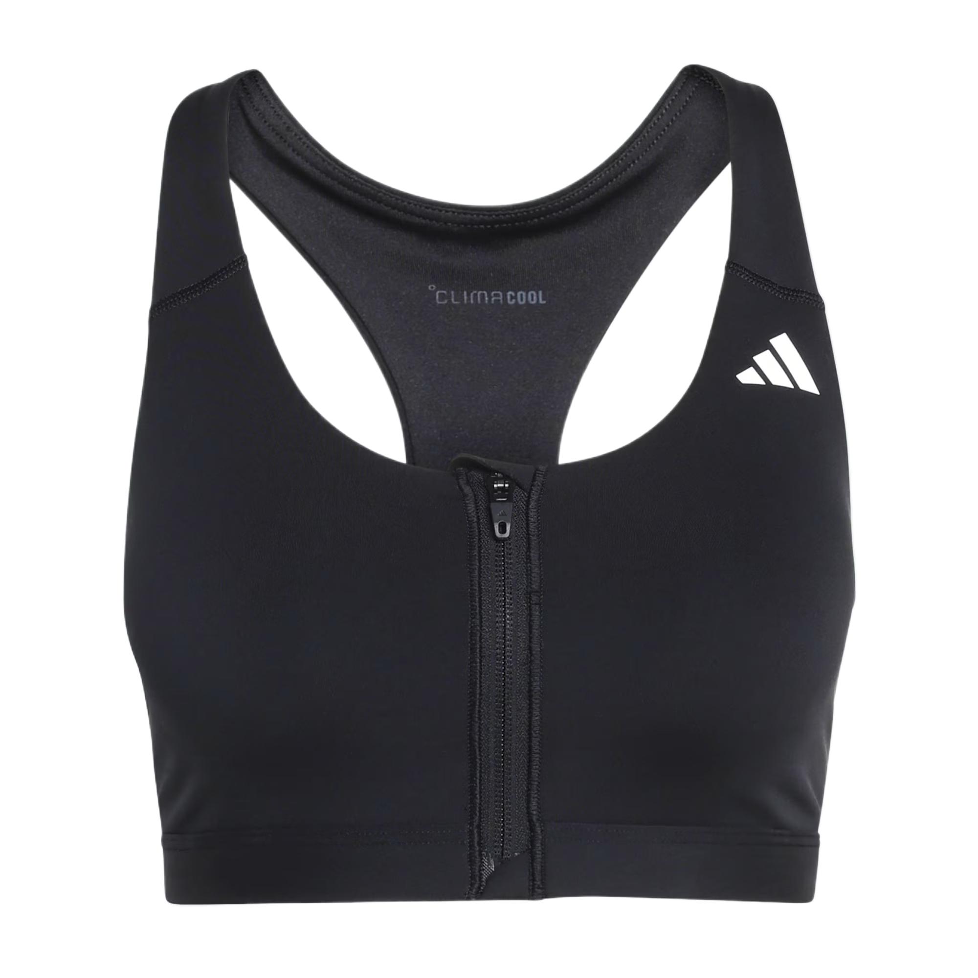 Adidas Essentials Optim Zip Front Quick Dry Moisture Wicking Breathable Sports Bra Women underwear KB4386 S