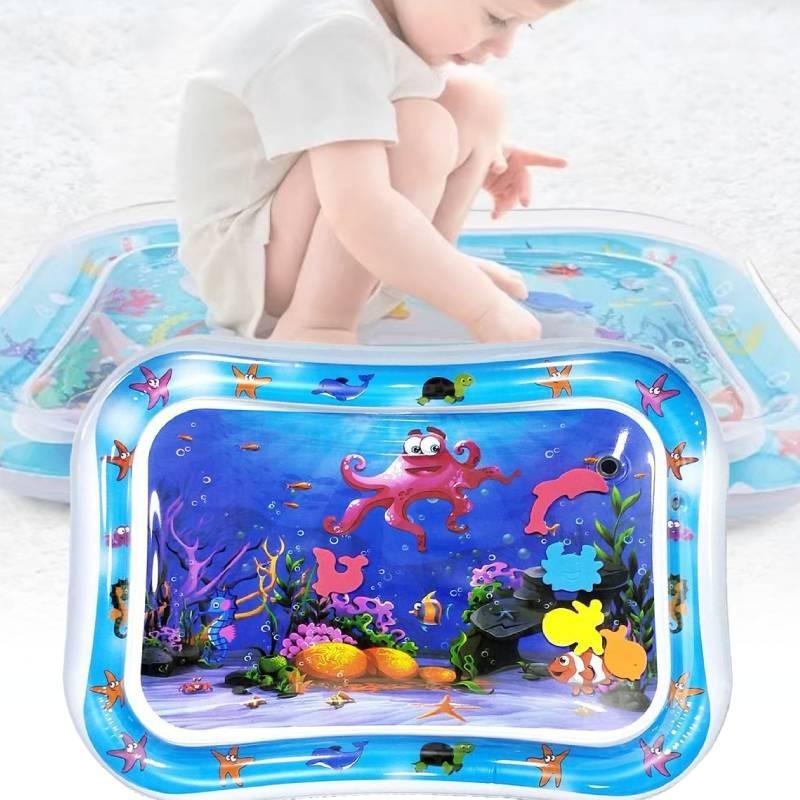Durable Pvc Baby Tummy Time Water Play Mat Octopus Design For Boys And Girls