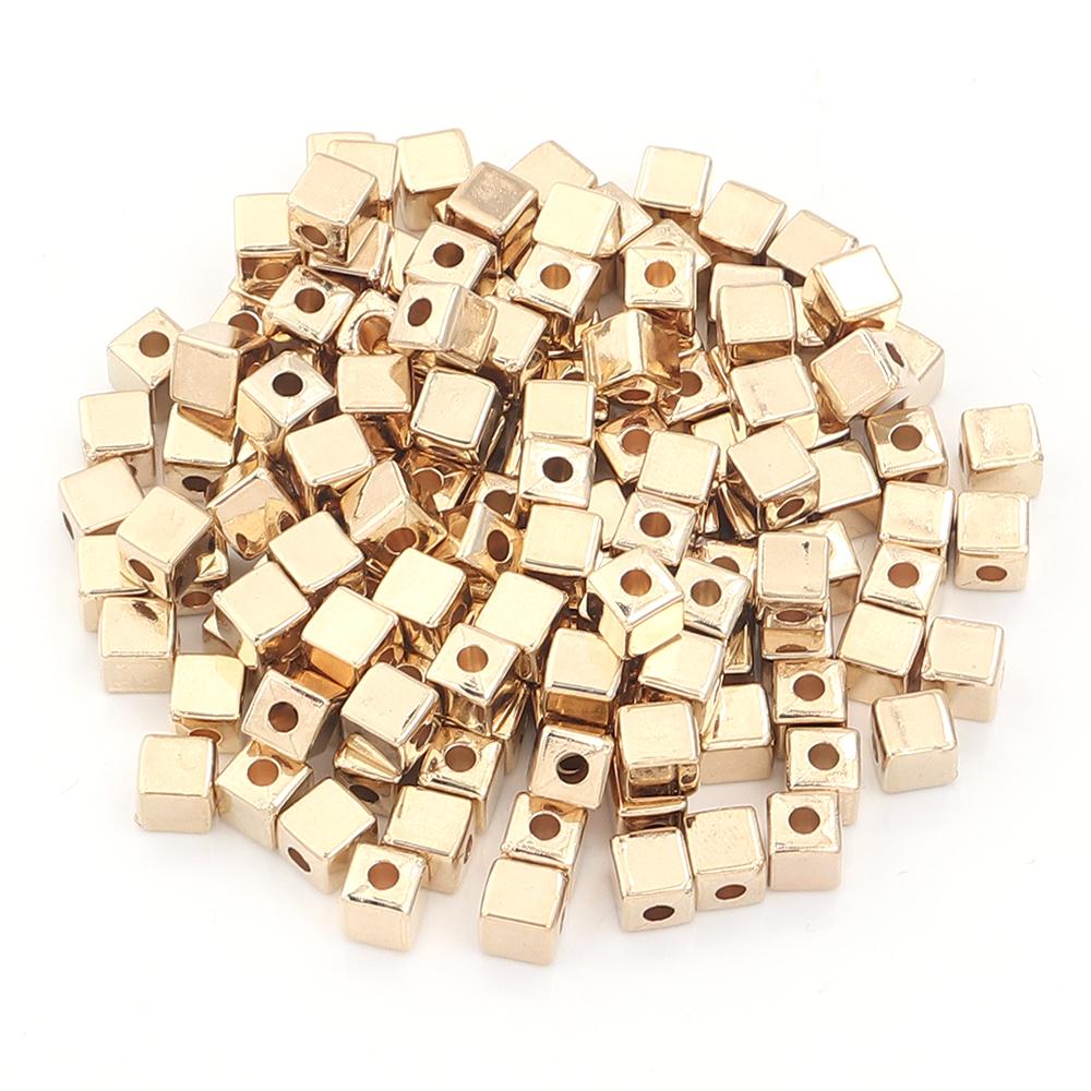200pcs 3/4/5mm CCB Square Beads Cube Loose Spacer Beads for DIY Jewelry Making Crafts Bracelets Necklace Accessories Wholesale