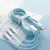Crystal Gradient Braided Three-in-One Charging Cable for Huawei, Apple, and Android.