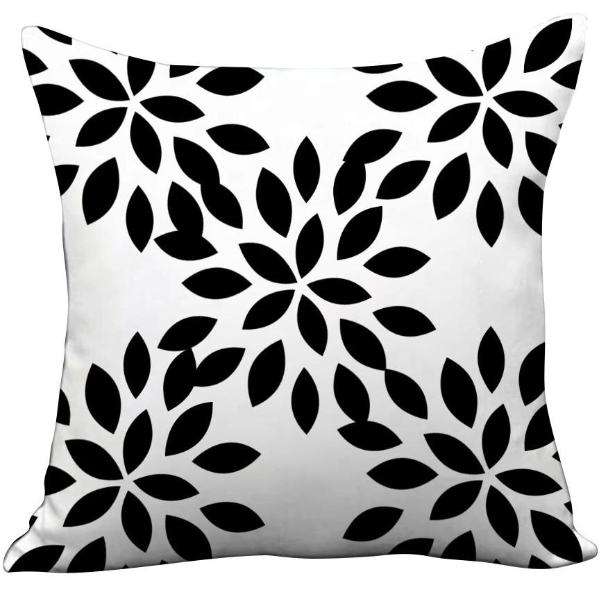 Modern Simple Nordic Style Plush Sofa Pillowcase Small Flower Letter Print Ins Macaron Color Pillowcase