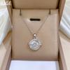 Shell Planet Zircon Light Luxury Temperament Gorgeous Full Diamond Necklace Female Versatile Collarbone Chain Titanium Steel Chain