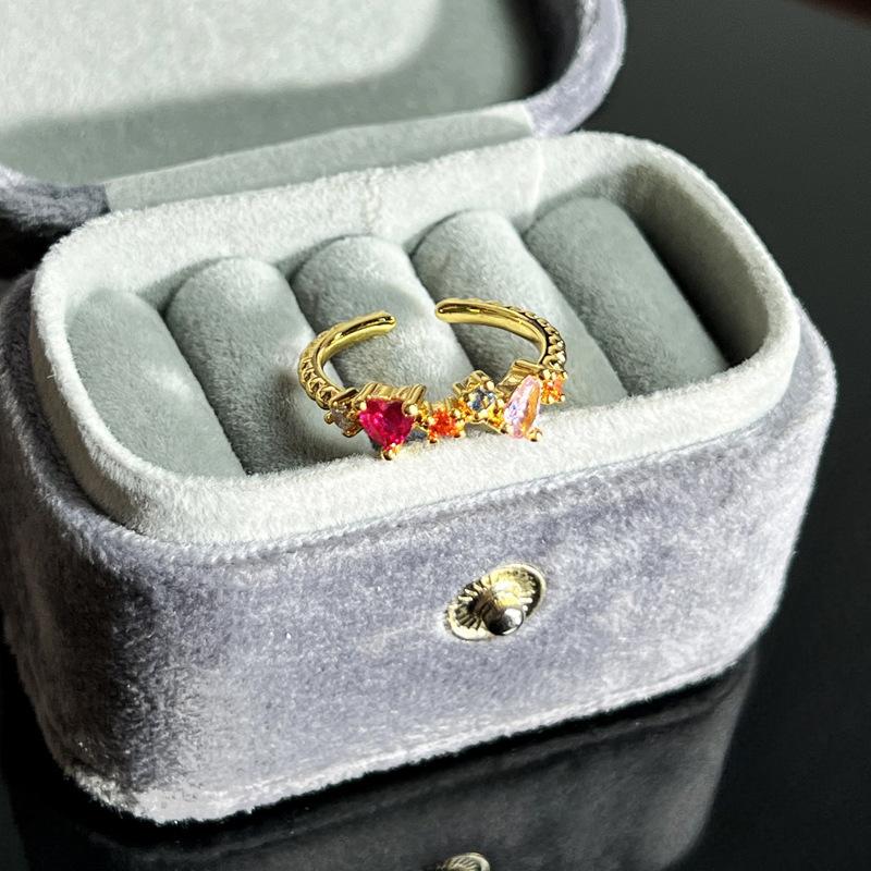 Caibao Series Open Ring Women'S Simple Fashion Niche Design Sweet Cool Light Luxury High-End Accessories